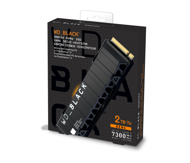 Sandisk 2TB M.2 PCIe Gen4 NVMe Black SN850X Heatsink - 1073281 - zdjęcie 5